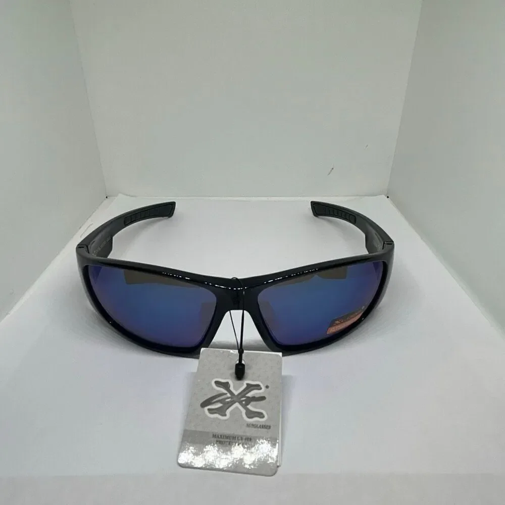 X-Loop Wrap Around Sunglasses Mirrored Lens UV400 Protection